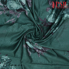 Dark Green Silk Cotton Saree