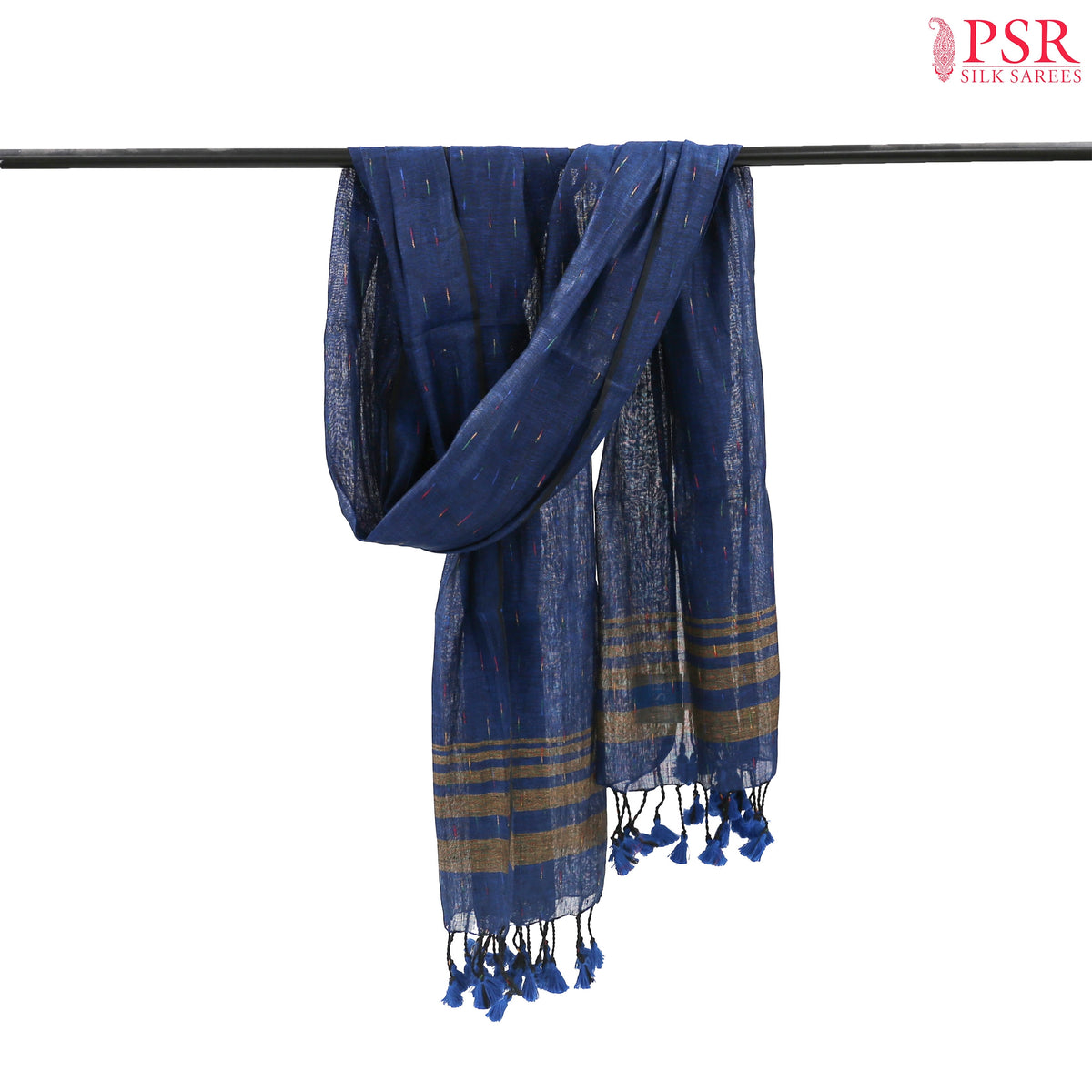 Prussian Blue Linen Shawl
