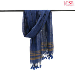 Prussian Blue Linen Shawl