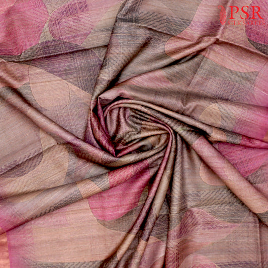 Dark Grey & Dark Purple Kadhi Tussar Silk Saree