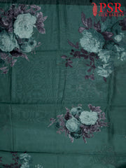 Dark Green Silk Cotton Saree