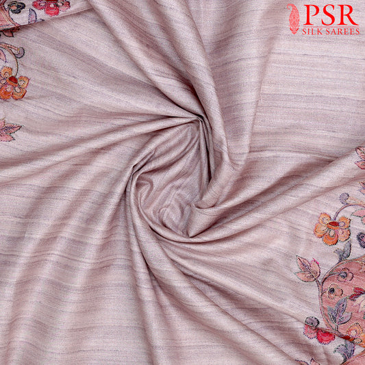 Candlelight Beige Semi Dupion Saree