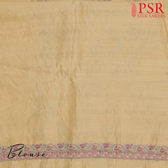 Mellow Yellow Semi Tussar Saree
