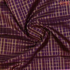Aubergine Purple Kanchipuram Silk Saree with Lilac Pink zari chit pallu & temple border