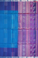 Elevate your elegance with the beautiful Azure Blue Soft Silk Saree from PSR Silks. 