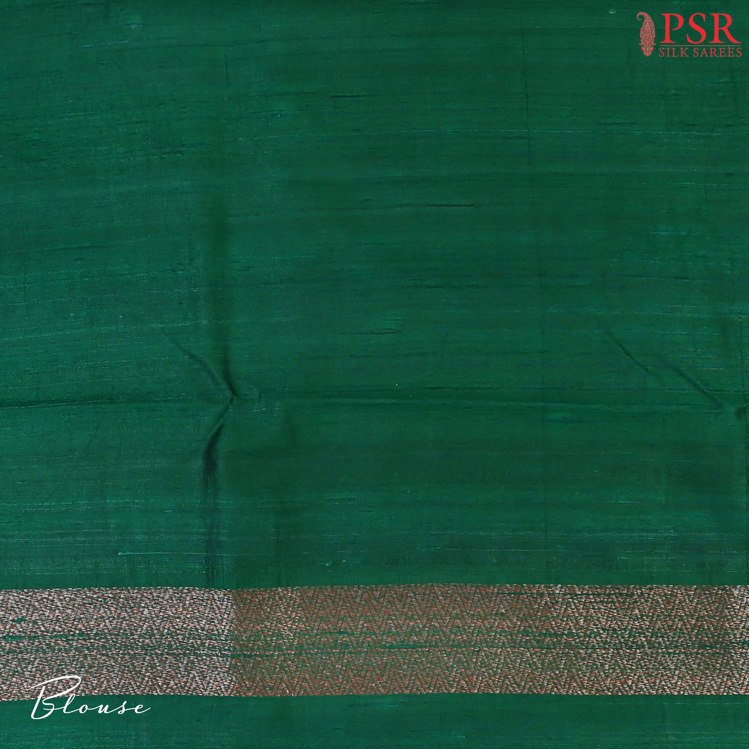 PSR Silks unveils a magnificent Berry Red Banaras Jute Silk Saree, beautifully paired with a luxurious Dark Green combination. 