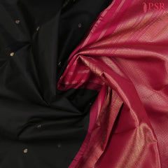 PSR Silks presents a &nbsp;Boysenberry Purple colored Fancy Kanchipuram Silk saree with combination of Cerise color.