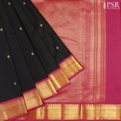 PSR Silks presents a &nbsp;Boysenberry Purple colored Fancy Kanchipuram Silk saree with combination of Cerise color.