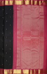 PSR Silks presents a &nbsp;Boysenberry Purple colored Fancy Kanchipuram Silk saree with combination of Cerise color.
