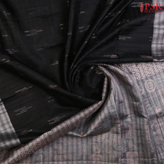PSR Silks presents an elegant Black Soft Silk Saree, paired beautifully with a refined Grey combination