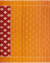 Marigold Yellow pallu with striking striped patterns
