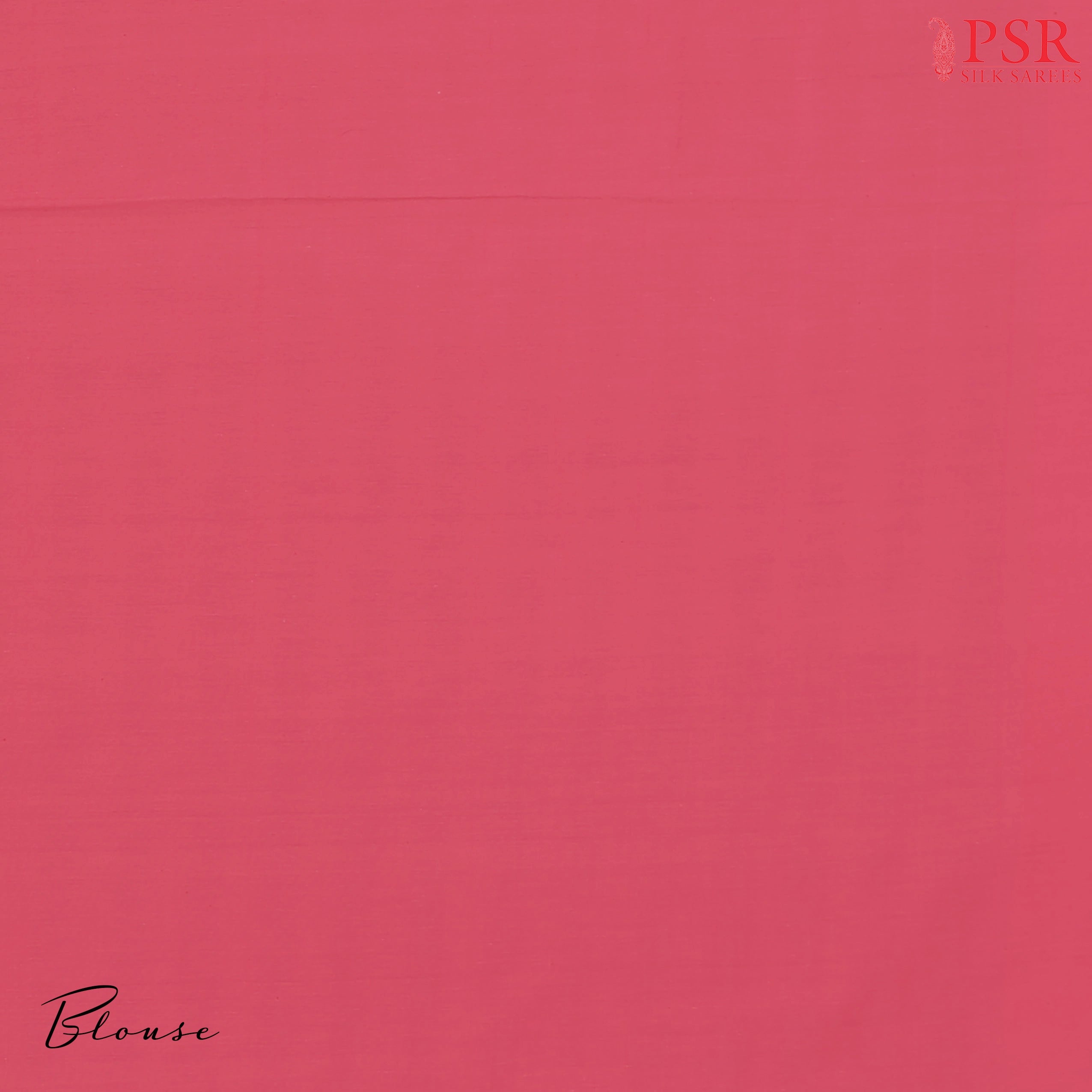 Plain Pink blouse, complementing the saree’s vibrant appeal.