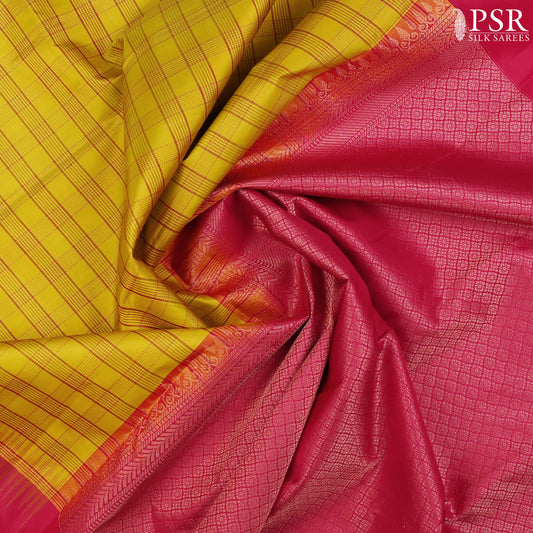 Dandelion Yellow Fancy Kanchipuram Silk Saree