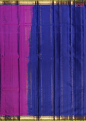 Dark Blue Arani Silk Saree Zari Chit Pallu