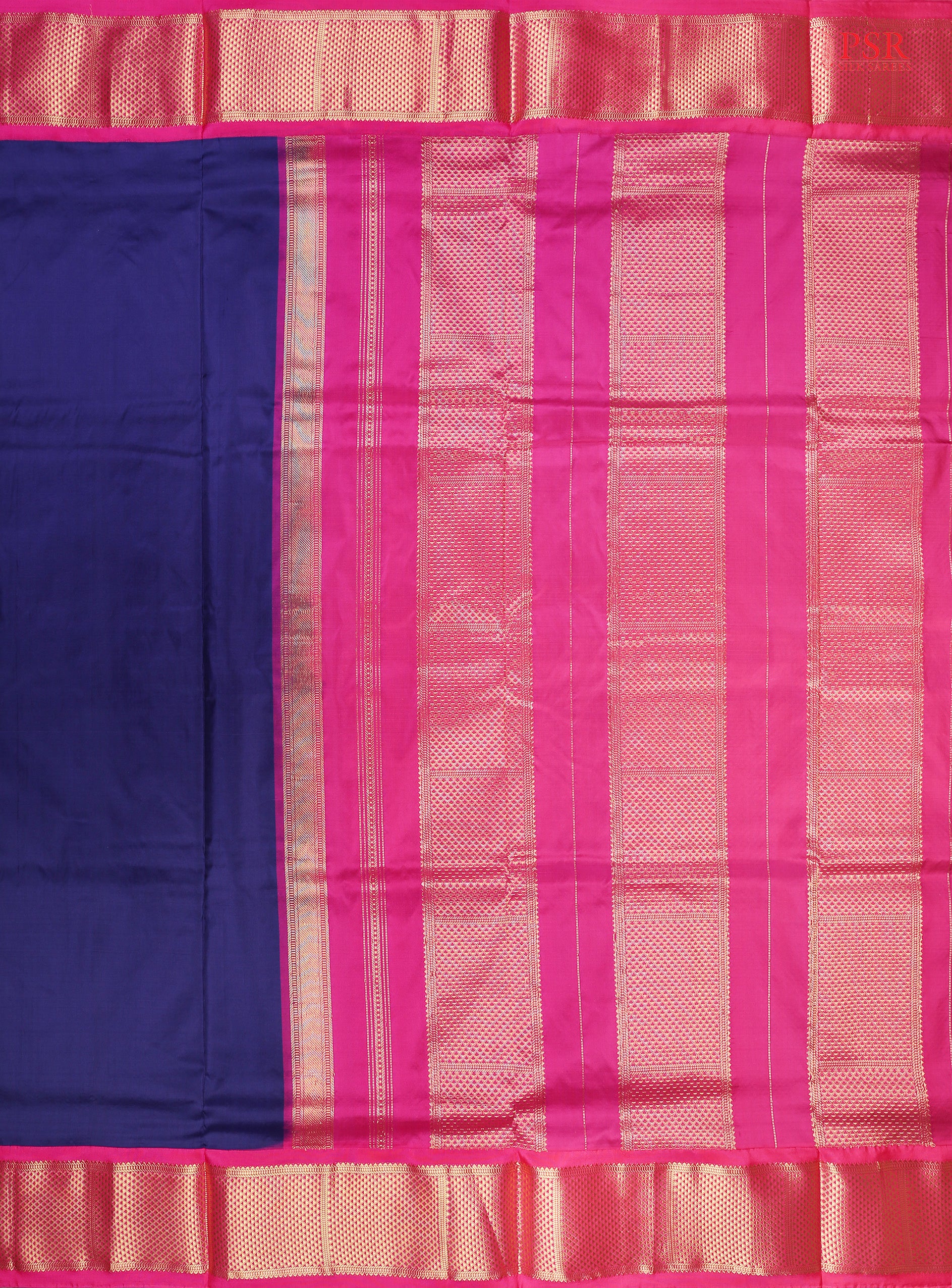 Dark Blue Nine Yards Silk Saree