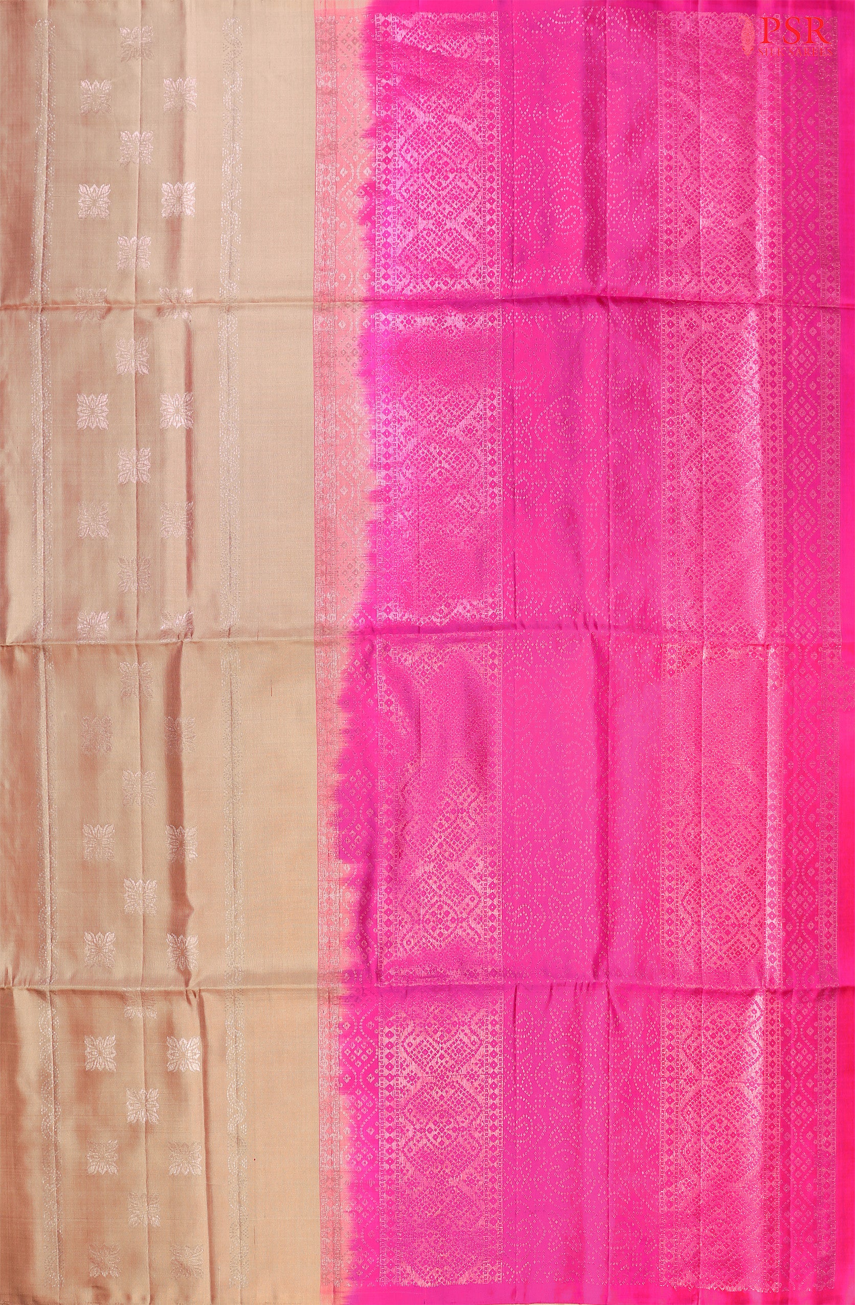 "Unveil the Grace of Tradition with PSR Silks' Desert Tan Soft Silk Saree!"