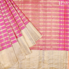 Mulberry Pink Kanchipuram Silk Saree