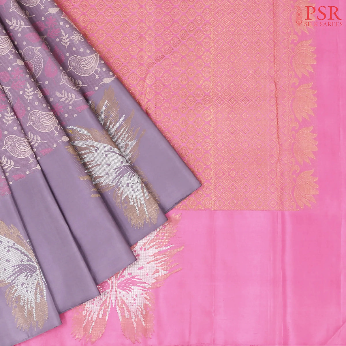 Heather Purple Kanchipuram Silk Saree