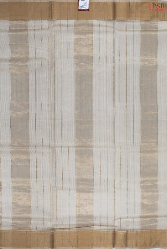 Beige Maheshwari Silk Cotton Saree