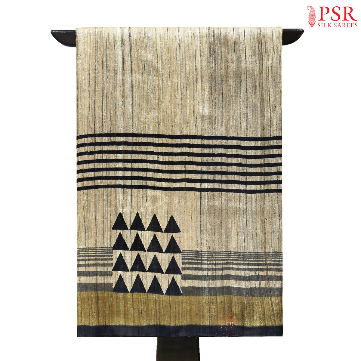 Ghicha Tussar - Tan & Charcoal