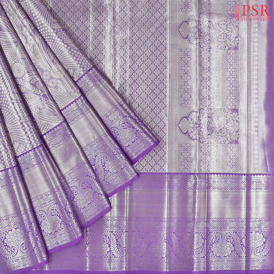 Lavender Tissue Kanchipuram Silk Saree