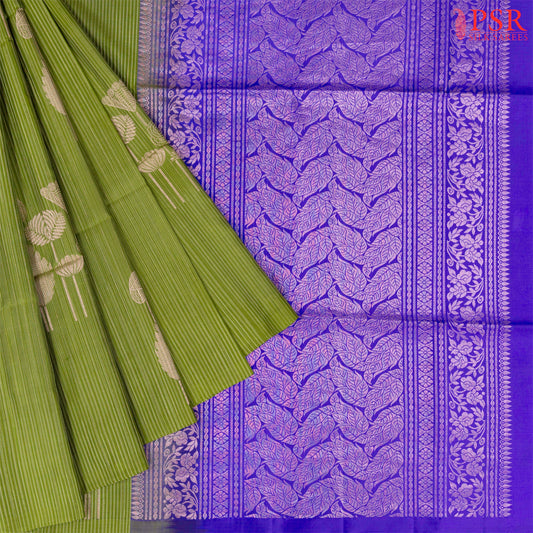 Olive Green Soft Silk Saree
