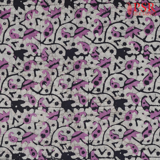 Light Grey Batik Print Running Material