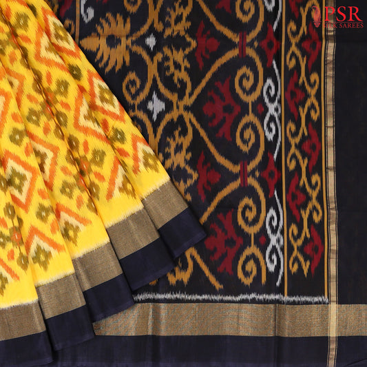 Yellow Patola Silk Cotton Saree