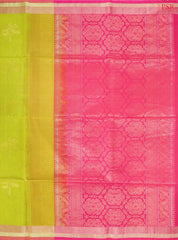 Chartreuse Green Silk Cotton Saree