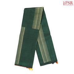 Bottle Green Kanchipuram Silk Saree