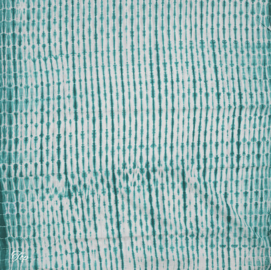 Green & White Bandhini Dress Material