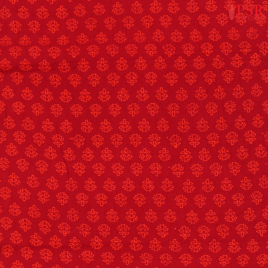 Burgundy Cotton Print Running Material
