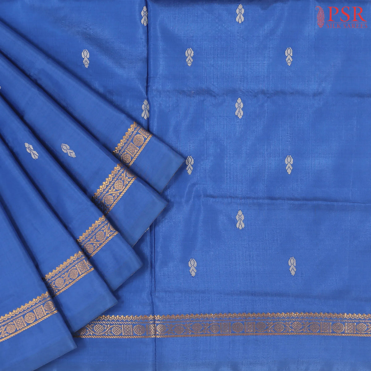Yale Blue Vazhainaar Silk Saree