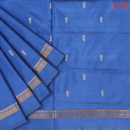 Yale Blue Vazhainaar Silk Saree