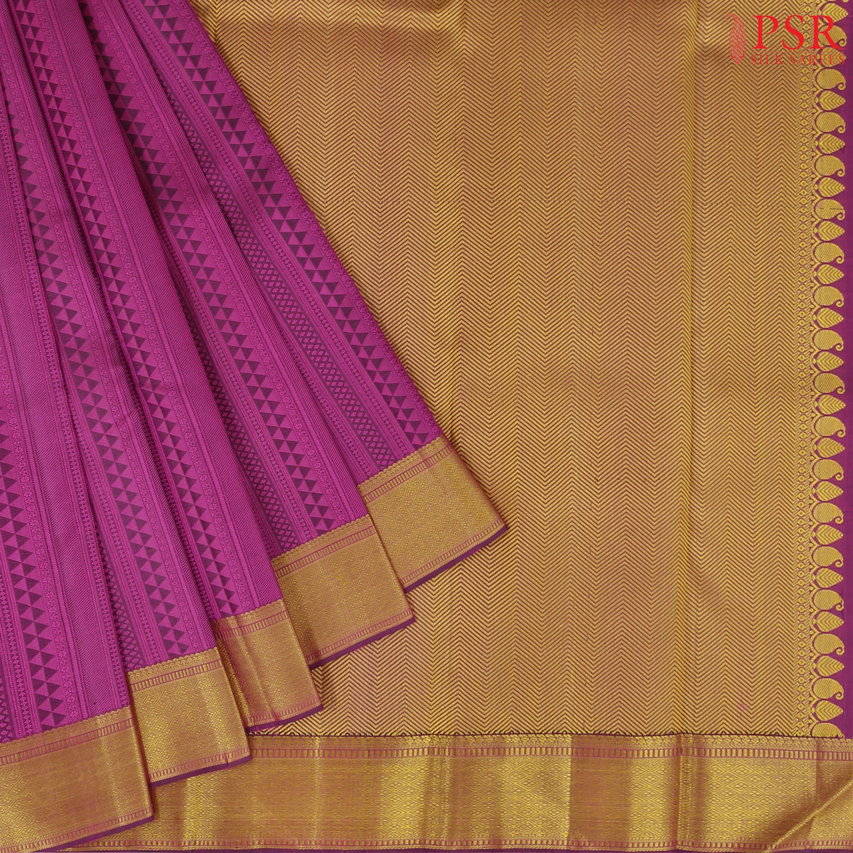 Persian Purple Kanchipuram Silk Saree