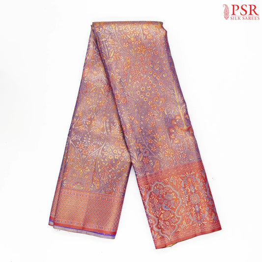 Wisteria Kanchipuram Jacquard Tissue Silk Saree