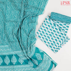 Pale Blue Cotton Dress Material