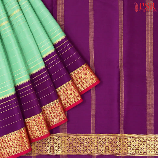 Jade Mint Green Mysore Silk Saree