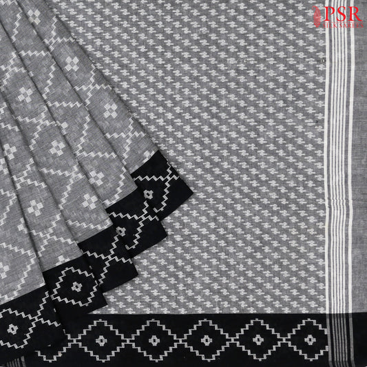Grey Byloom Cotton Saree