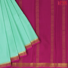Sea Green Mysore Silk Saree
