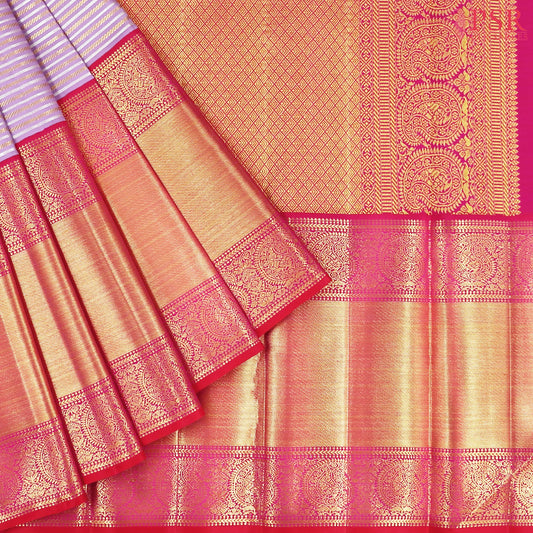 Lilac Purple Bridal Kanchipuram Silk Saree