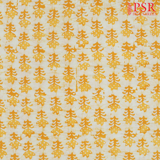 Yellow Batik Print Running Material