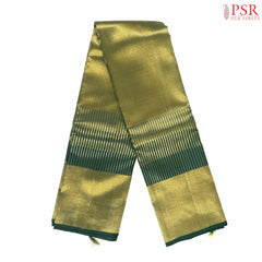 Golden Green Kanchipuram Silk Saree