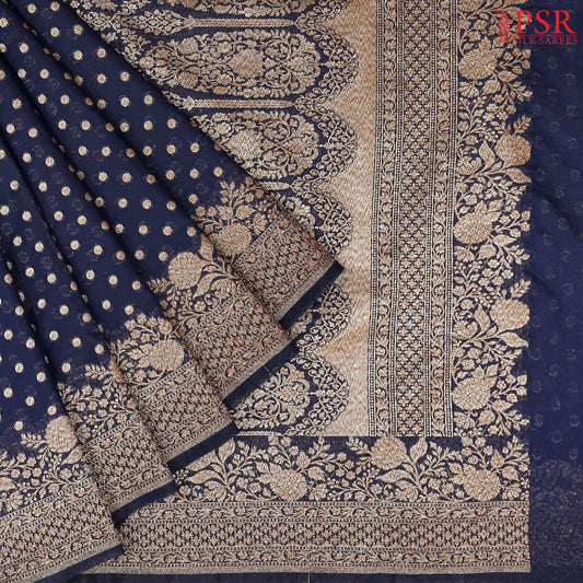 Dark Blue Georgette Saree