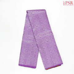 Wisteria Purple Kanchipuram Jacquard Silk Saree