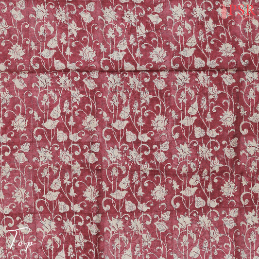 Onion Pink Kadhi Tussar Silk Dress Material