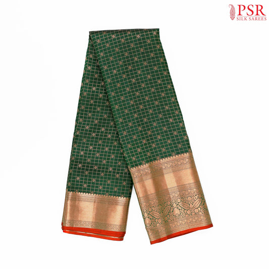 Dark Green Kanchipuram Silk Saree