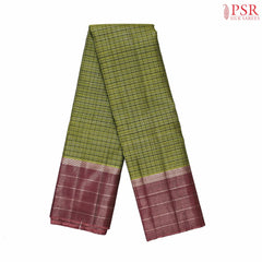 Olive Green Kanchipuram Silk Saree