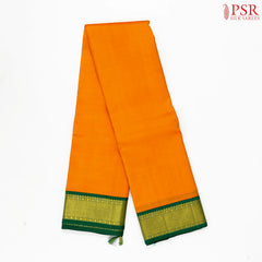 Saffron Kanchipuram Silk Saree