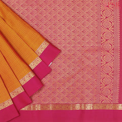 Apricot Orange Fancy Kanchipuram Silk Saree